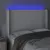 Produktbild 4 för Sänggavel LED vit 147x16x118/128 cm konstläder