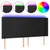 Produktbild 2 för Huvudgavel LED svart 163x16x118/128 cm konstläder