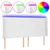 Produktbild 2 för Sänggavel LED vit 163x16x118/128 cm konstläder