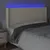 Produktbild 4 för Sänggavel LED gräddvit 163x16x118/128 cm konstläder