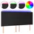 Produktbild 2 för Sänggavel LED svart 183x16x118/128 cm konstläder