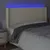 Produktbild 4 för Sänggavel LED gräddvit 183x16x118/128 cm konstläder