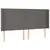 Produktbild 3 för Sänggavel LED grå 183x16x118/128 cm konstläder
