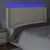 Produktbild 4 för Sänggavel LED gräddvit 203x16x118/128 cm konstläder