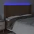 Produktbild 4 för Sänggavel LED brun 203x16x118/128 cm konstläder