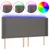 Produktbild 2 för Huvudgavel LED grå 203x16x118/128 cm konstläder