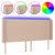 Produktbild 2 för Sänggavel LED cappuccino 203x16x118/128 cm konstläder