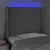 Produktbild 4 för Sänggavel LED ljusgrå 83x16x118/128 cm tyg