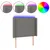 Produktbild 2 för Sänggavel LED mörkgrå 83x16x118/128 cm tyg