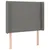 Produktbild 3 för Sänggavel LED mörkgrå 83x16x118/128 cm tyg