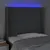Produktbild 4 för Sänggavel LED mörkgrå 83x16x118/128 cm tyg