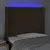 Produktbild 4 för Sänggavel LED mörkbrun 83x16x118/128 cm tyg
