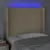 Produktbild 4 för Sänggavel LED gräddvit 83x16x118/128 cm tyg