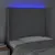 Produktbild 4 för Sänggavel LED ljusgrå 93x16x118/128 cm tyg