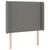 Produktbild 3 för Sänggavel LED mörkgrå 93x16x118/128 cm tyg