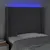 Produktbild 4 för Sänggavel LED mörkgrå 93x16x118/128 cm tyg