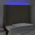 Produktbild 4 för Sänggavel LED taupe 93x16x118/128 cm tyg