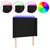 Produktbild 2 för Sänggavel LED svart 103x16x118/128 cm tyg