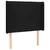 Produktbild 3 för Sänggavel LED svart 103x16x118/128 cm tyg
