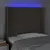 Produktbild 4 för Sänggavel LED taupe 103x16x118/128 cm tyg