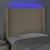 Produktbild 4 för Sänggavel LED gräddvit 103x16x118/128 cm tyg