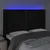 Produktbild 4 för Sänggavel LED svart 147x16x118/128 cm tyg