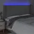 Produktbild 4 för Sänggavel LED ljusgrå 163x16x118/128 cm tyg