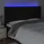 Produktbild 4 för Sänggavel LED svart 163x16x118/128 cm tyg