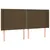 Produktbild 3 för Sänggavel LED mörkbrun 163x16x118/128 cm tyg