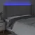 Produktbild 4 för Sänggavel LED ljusgrå 183x16x118/128 cm tyg