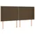 Produktbild 3 för Sänggavel LED mörkbrun 183x16x118/128 cm tyg