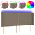 Produktbild 2 för Sänggavel LED taupe 183x16x118/128 cm tyg