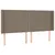 Produktbild 3 för Sänggavel LED taupe 183x16x118/128 cm tyg