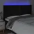 Produktbild 4 för Sänggavel LED svart 203x16x118/128 cm tyg
