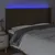 Produktbild 4 för Sänggavel LED mörkbrun 203x16x118/128 cm tyg
