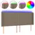 Produktbild 2 för Sänggavel LED taupe 203x16x118/128 cm tyg