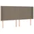 Produktbild 3 för Sänggavel LED taupe 203x16x118/128 cm tyg