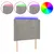 Produktbild 2 för Sänggavel LED ljusgrå 83x16x118/128 cm sammet