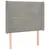Produktbild 3 för Sänggavel LED ljusgrå 83x16x118/128 cm sammet