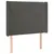 Produktbild 3 för Sänggavel LED mörkgrå 83x16x118/128 cm sammet