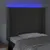 Produktbild 4 för Sänggavel LED mörkgrå 83x16x118/128 cm sammet