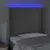 Produktbild 4 för Sänggavel LED ljusgrå 93x16x118/128 cm sammet