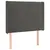 Produktbild 3 för Sänggavel LED mörkgrå 93x16x118/128 cm sammet