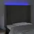 Produktbild 4 för Sänggavel LED ljusgrå 103x16x118/128 cm sammet