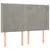 Produktbild 3 för Sänggavel LED ljusgrå 147x16x118/128 cm sammet