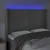 Produktbild 4 för Sänggavel LED ljusgrå 147x16x118/128 cm sammet