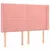 Produktbild 3 för Sänggavel LED rosa 147x16x118/128 cm sammet