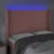 Produktbild 4 för Sänggavel LED rosa 147x16x118/128 cm sammet