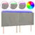 Produktbild 2 för Sänggavel LED ljusgrå 163x16x118/128 cm sammet