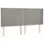 Produktbild 3 för Sänggavel LED ljusgrå 183x16x118/128 cm sammet